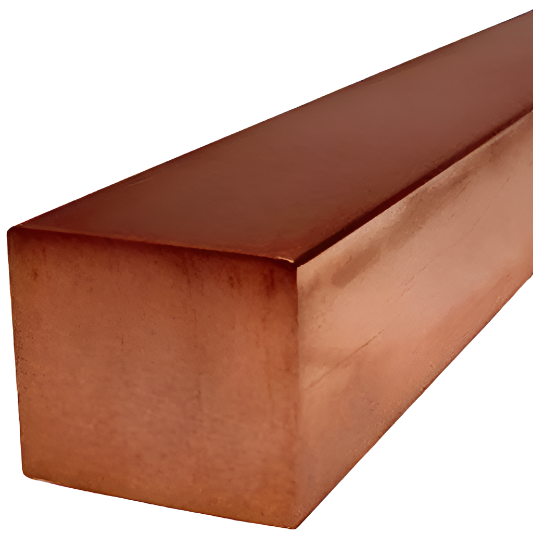 Copper Rod Cu99.9 – Square Solid Bar (6-15mm Edge Length)